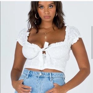 Princess Polly Elouise Crop Top Broderie